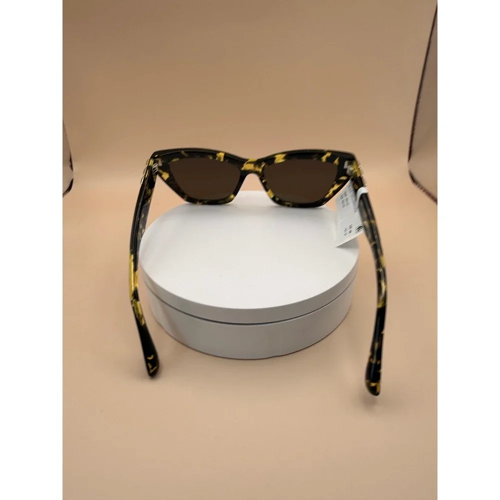 Victoria Beckham VB668S Yellow Tortoise Cat Eye Sunglasses 012 55-16-145 New